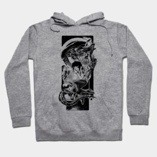 Goodnight Newt | Black and White Hoodie